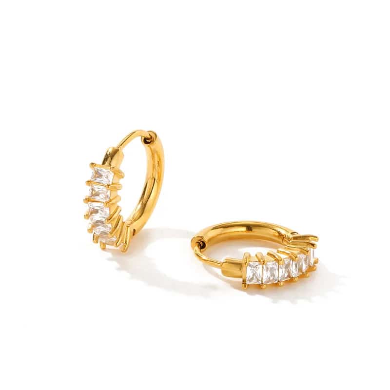 Créoles Baguette Zircon - producto
